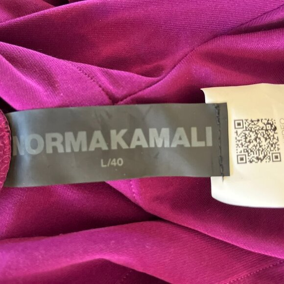 Norma Kamali Raspberry All In One Hi-Low Dress Sz LR - Picture 7 of 15